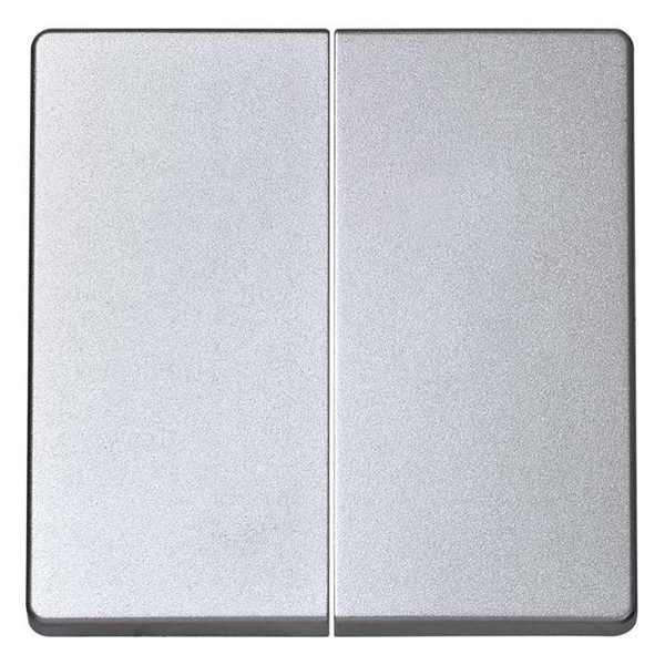 Клавиша Simon 82 Detail двойная для перекрестного выключателя, холодный алюминий