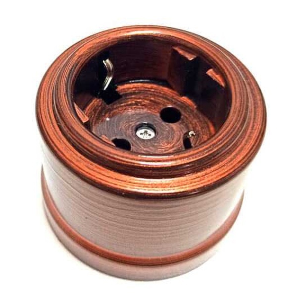 Накладная розетка с заземлением Bironi Лизетта пластик Медный Век