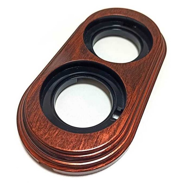 Рамка 2-я 183х96х21мм Bironi Лизетта, пластик Медный Век