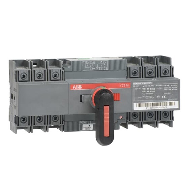 Реверсивный рубильник ABB OTM80F3CMA230V до 80А 3-полюсный с моторным приводом 110-240В AC/DC (выключатель нагрузки)