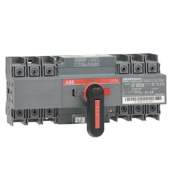 Реверсивный рубильник ABB OTM100F3CMA230V до 100А 3-полюсный с моторным приводом 110-240В AC/DC (выключатель нагрузки)