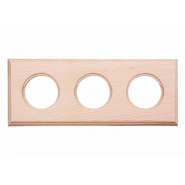 Рамка 3-я под диаметр бревна 200мм скрытый монтаж Bironi Шедель, дерево Натурель квадрат