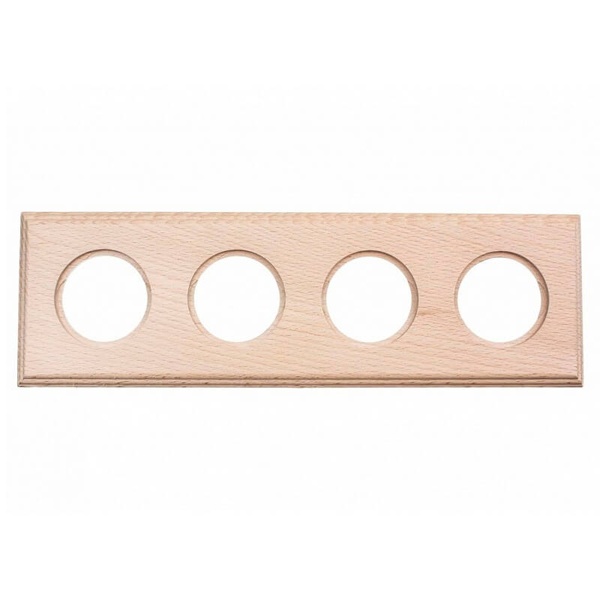 Рамка 4-я под диаметр бревна 200мм скрытый монтаж Bironi Шедель, дерево Натурель квадрат