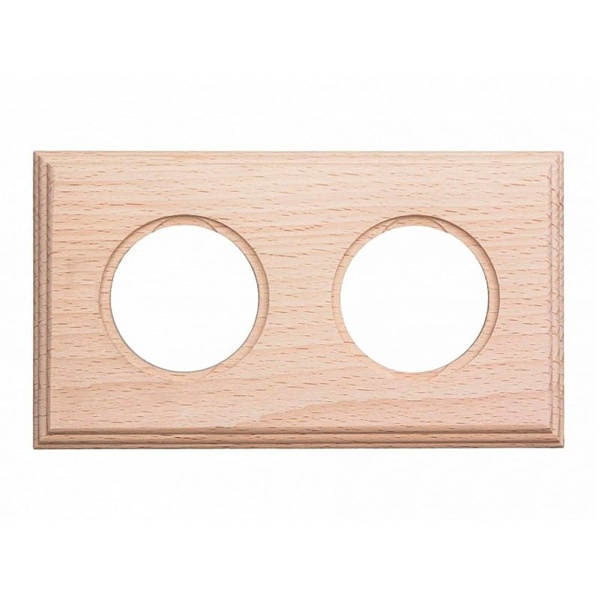 Рамка 2-я под диаметр бревна 220мм скрытый монтаж Bironi Шедель, дерево Натурель квадрат