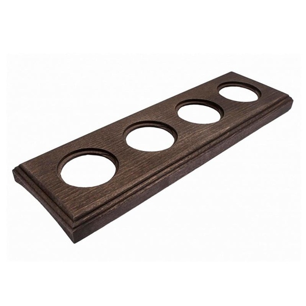 Рамка 4-я под диаметр бревна 200мм скрытый монтаж Bironi Шедель, дерево Винтаж квадрат