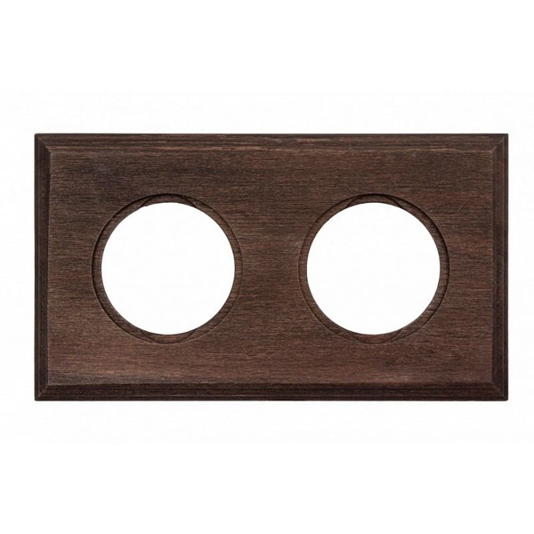 Рамка 2-я под диаметр бревна 260мм скрытый монтаж Bironi Шедель, дерево Винтаж квадрат