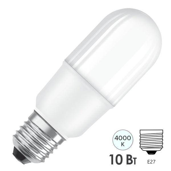 Лампа светодиодная Osram Parathom Stick 10W 4000K (75W) 230V E27 FR 1050Lm