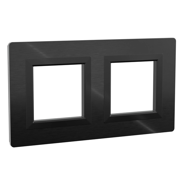 Рамка 4 модуля DKC Avanti из алюминия, черная