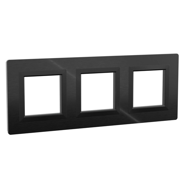 Рамка 6 модулей DKC Avanti из алюминия, черная