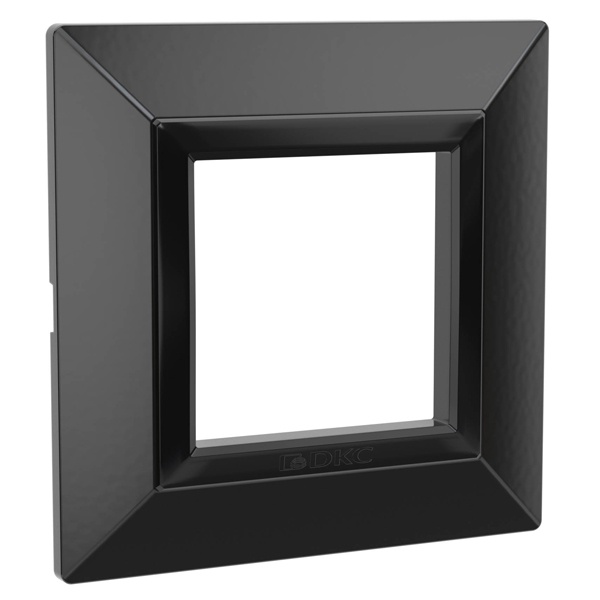 Рамка 2 модуля DKC Avanti из металла, черная