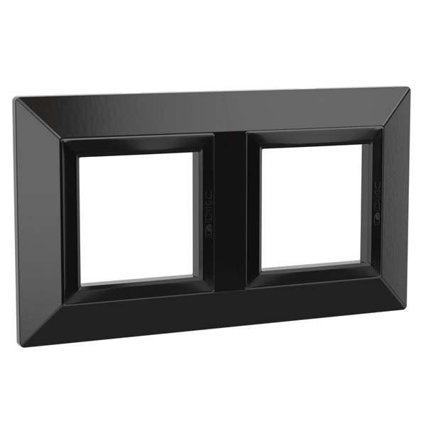 Рамка 4 модуля DKC Avanti из металла, черная