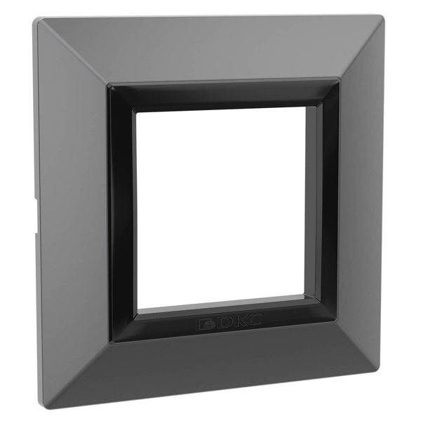 Рамка 2 модуля DKC Avanti из металла, темно-серая