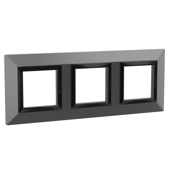 Рамка 6 модулей DKC Avanti из металла, темно-серая