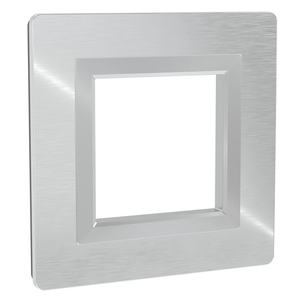 Рамка 2 модуля DKC Avanti из алюминия, серая