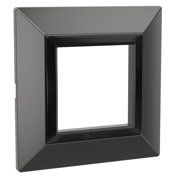 Рамка 2 модуля DKC Avanti из металла, графитовая