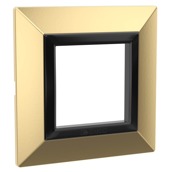 Рамка 2 модуля DKC Avanti из металла, золотая