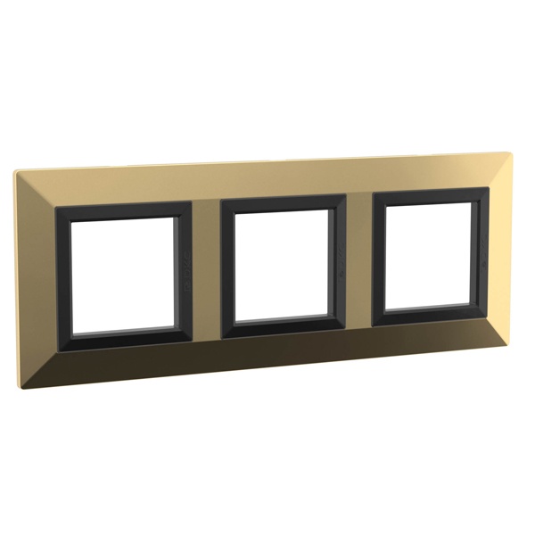 Рамка 6 модулей DKC Avanti из металла, золотая