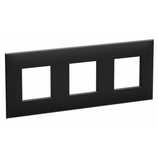 Рамка 6 модулей ARTLEBEDEV DKC Avanti из пластика, Черный матовый