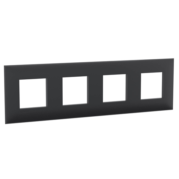 Рамка 8 модулей ARTLEBEDEV DKC Avanti из пластика, Черный матовый