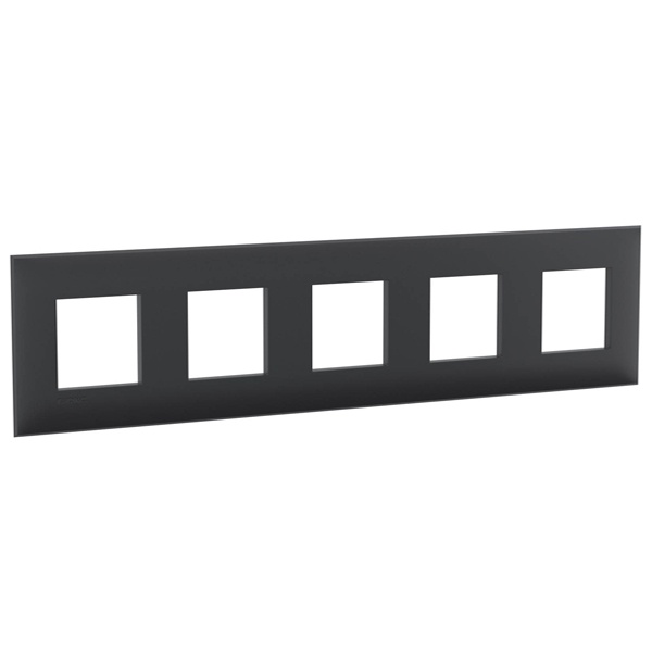 Рамка 10 модулей ARTLEBEDEV DKC Avanti из пластика, Черный матовый