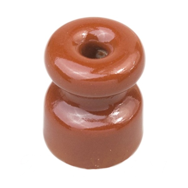 Изолятор Bironi Rozetkoff для наружного монтажа D16х20мм керамика бронза [упак. 50шт]