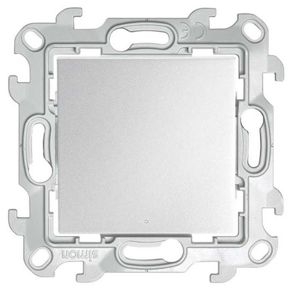 Переключатель Simon 24 Harmonie с подсветкой Push&Go, алюминий