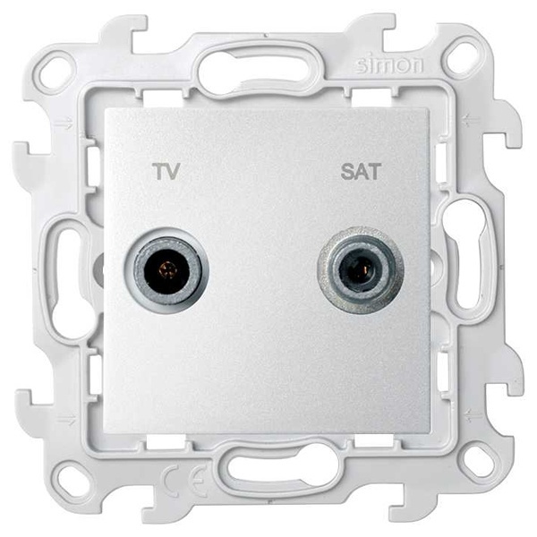 Розетка TV-SAT Simon 24 Harmonie простая, алюминий