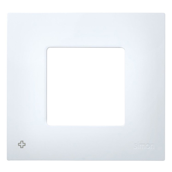 Накладка декоративная на рамку базовую Simon 27 1 пост антибактериальная Play, белый