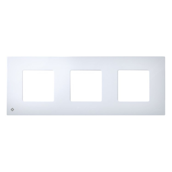 Накладка декоративная на рамку базовую Simon 27 3 поста антибактериальная Play, белый