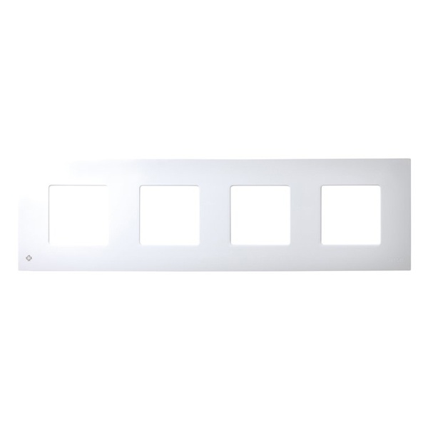 Накладка декоративная на рамку базовую Simon 27 4 поста антибактериальная Play, белый