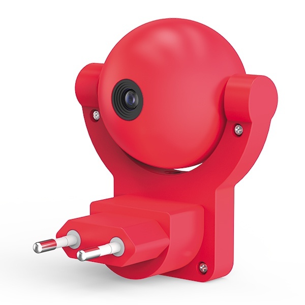 Светильник Gauss розеточный с фиксированной проекцией и датчиком освещённости, 0,5W, розовый