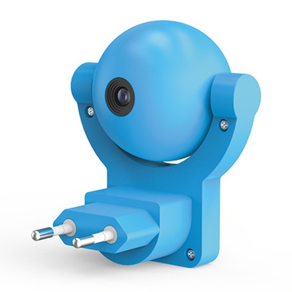 Светильник Gauss розеточный с фиксированной проекцией и датчиком освещённости, 0,5W, синий