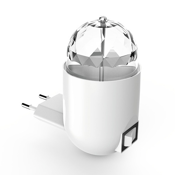 Светильник Gauss розеточный с фиксированной проекцией Диско, 3W, белый