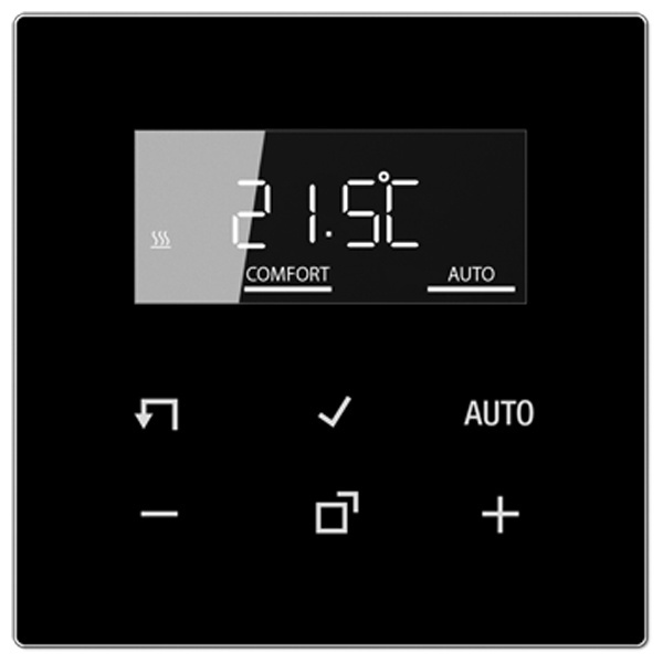 Комнатный термостат Jung LS с дисплеем Стандарт Черный