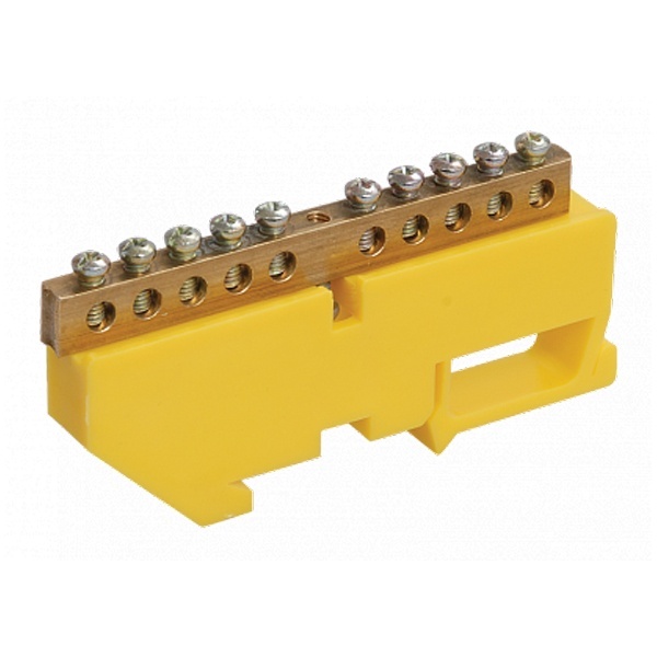 Шина ИЭК PE (земля) на DIN-изол ШНИ-6х9-10-Д-Ж