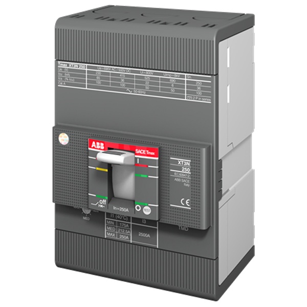 Выключатель автоматический ABB Tmax XT3N 250 TMD 125-1250 3p F F