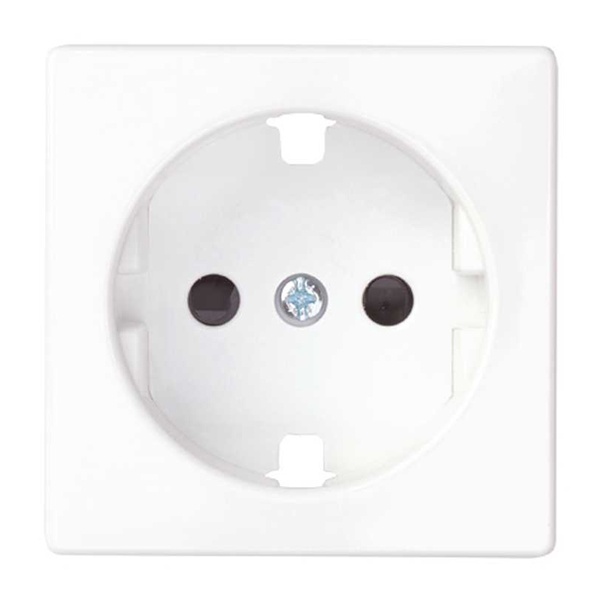 Накладка со шторками Simon 82 Concept для розетки с заземлением Schuko 2Р+Е белый матовый