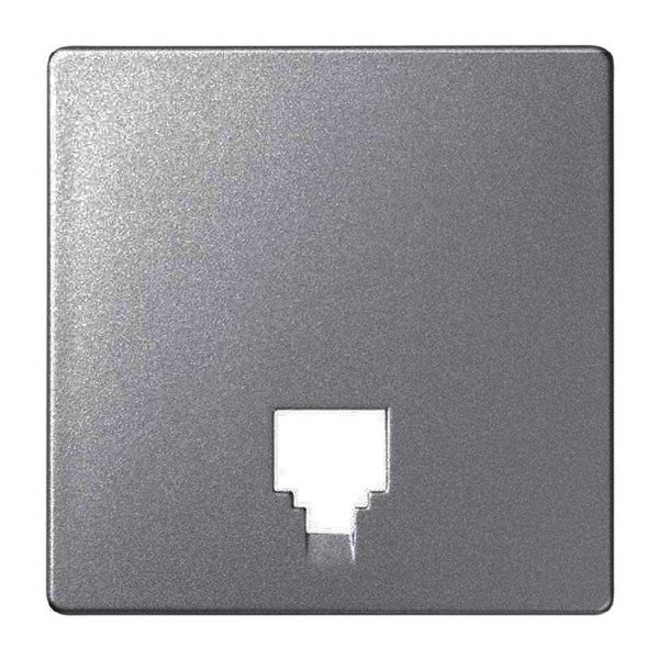 Накладка для телефонной розетки Simon 82 Concept титан матовый