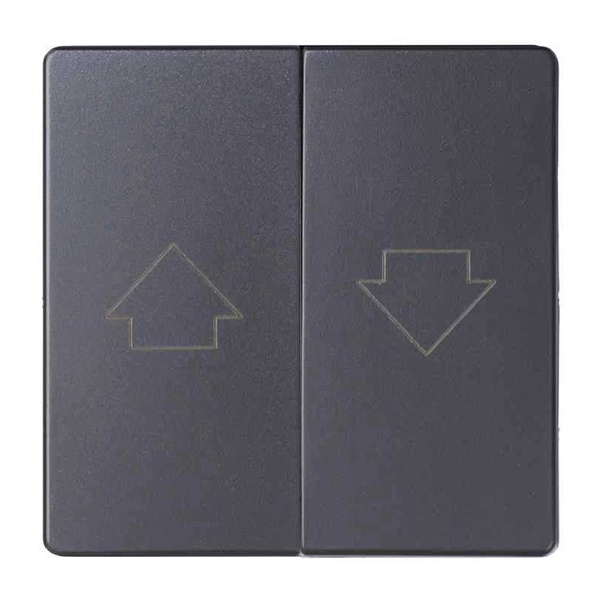 Клавиша Simon 82 Concept для выключателя жалюзи с блокировкой и пиктограммой Стрелки титан матовый