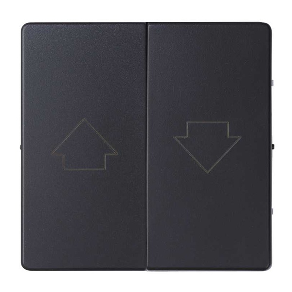 Клавиша Simon 82 Concept для выключателя жалюзи с блокировкой и пиктограммой Стрелки черный матовый