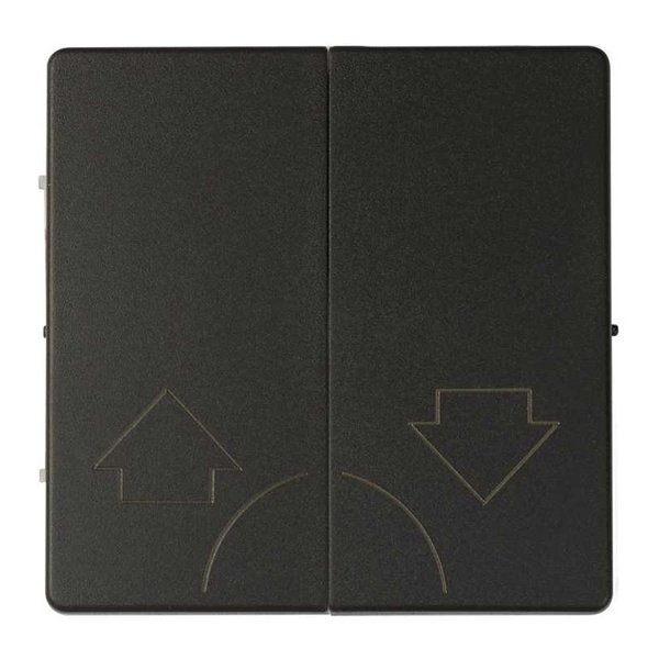 Клавиша Simon 82 Concept выключателя жалюзи без блокировки и пиктограммой Стрелки черный матовый