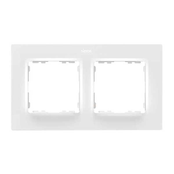 Рамка 2 поста Simon 82 Concept, белый матовый
