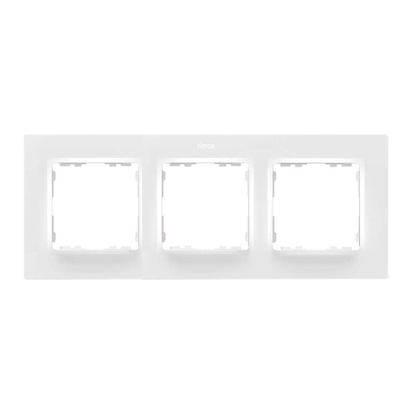 Рамка 3 поста Simon 82 Concept, белый матовый