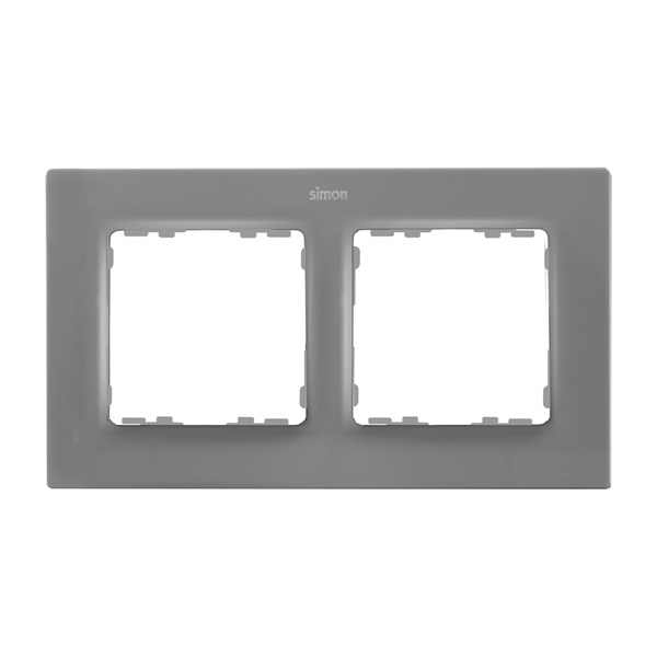 Рамка 2 поста Simon 82 Concept, серый матовый