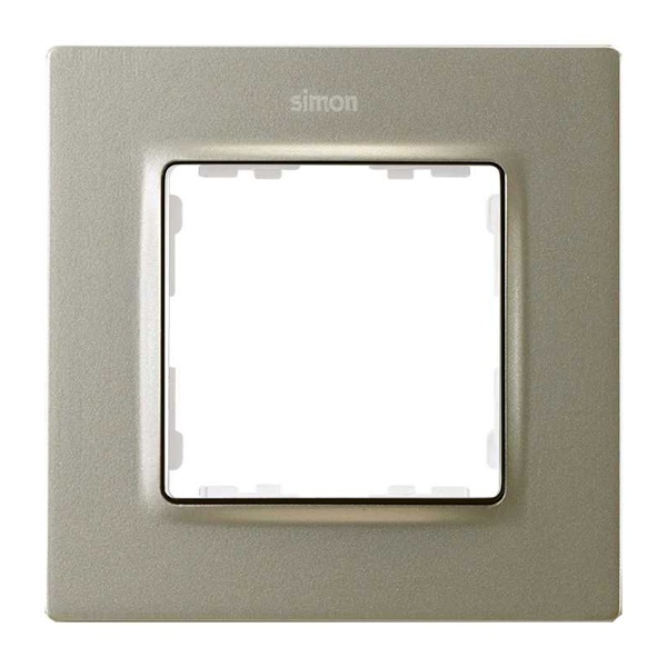Рамка 1 пост Simon 82 Concept, шампань матовый