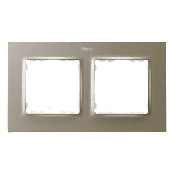 Рамка 2 поста Simon 82 Concept, шампань матовый