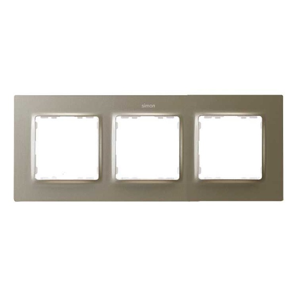 Рамка 3 поста Simon 82 Concept, шампань матовый