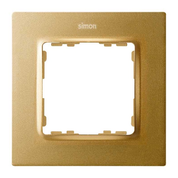 Рамка 1 пост Simon 82 Concept, золото матовый