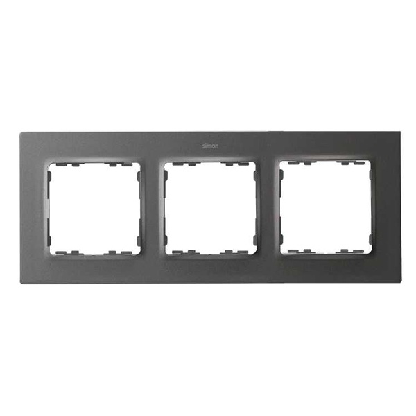 Рамка 3 поста Simon 82 Concept, титан матовый