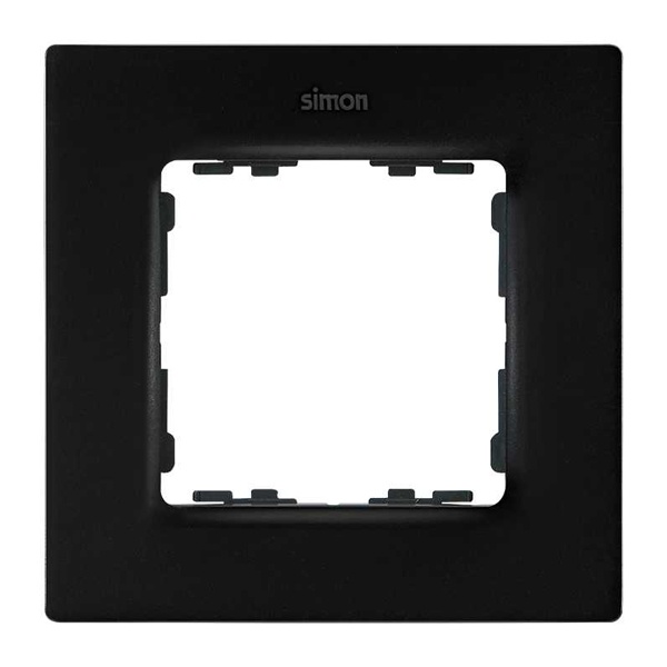 Рамка 1 пост Simon 82 Concept, черный матовый